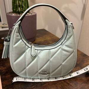 Coach Mint Quilted Shoulder Bag